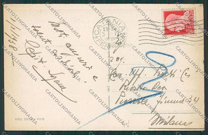 Catania Autostrada Etna Milizia Forestale cartolina QQ0240 – retro