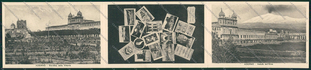 Catania Adernò Tripla Panoramica cartolina QQ0245 – fronte