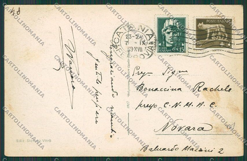 Catania Etna Milizia Forestale cartolina QQ0282 – retro