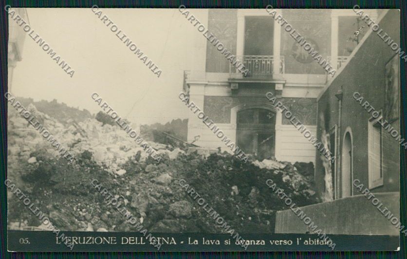 Catania Etna Eruzione Foto cartolina QQ0288 – fronte