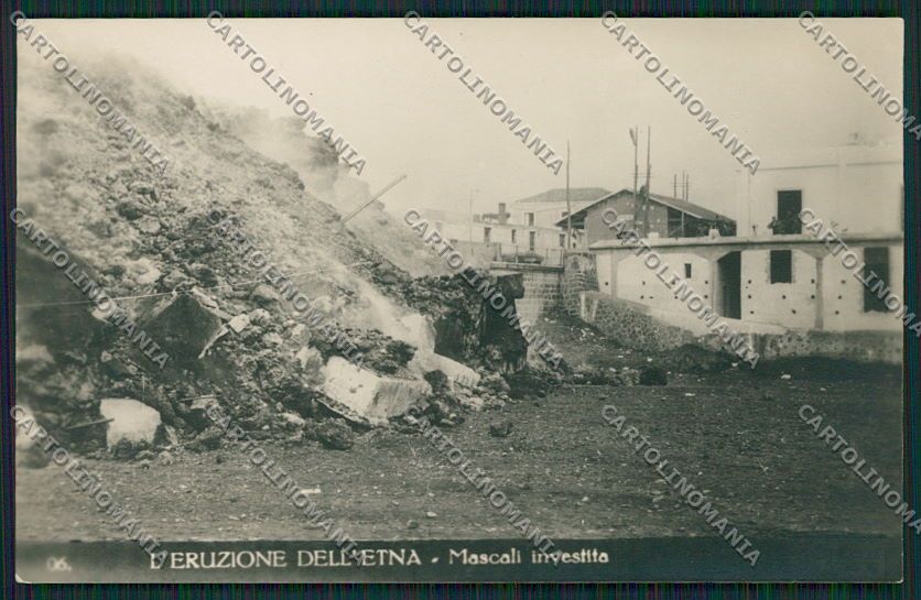 Catania Etna Eruzione Mascali Foto cartolina QQ0289 – fronte