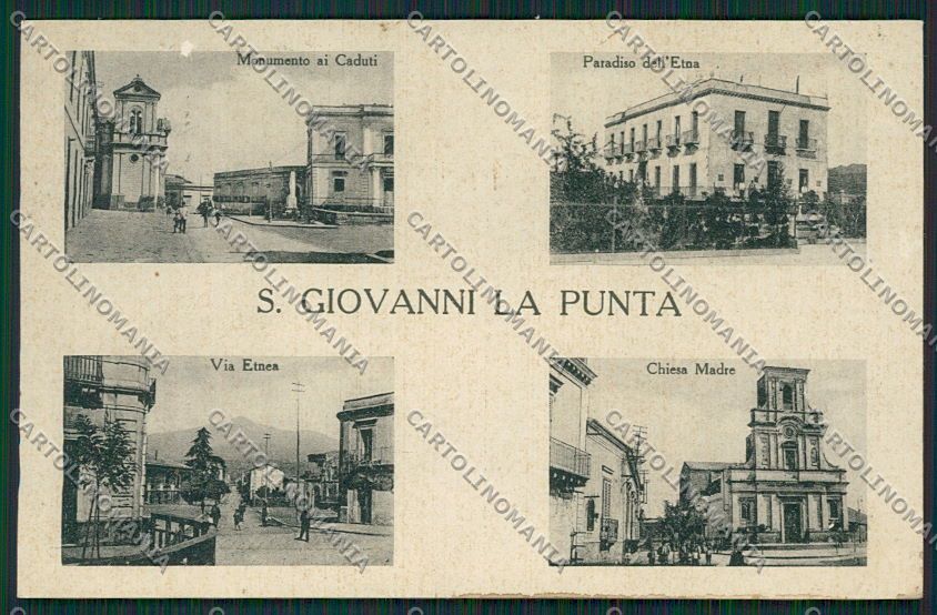 Catania San Giovanni La Punta ABRASA cartolina QQ0306 – fronte