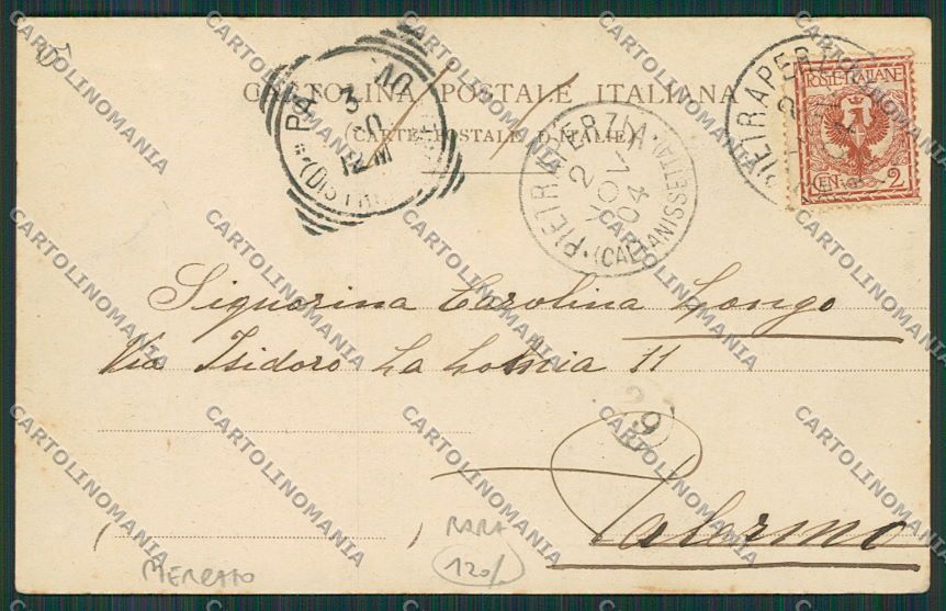 Enna Pietraperzia cartolina QQ0327 – retro