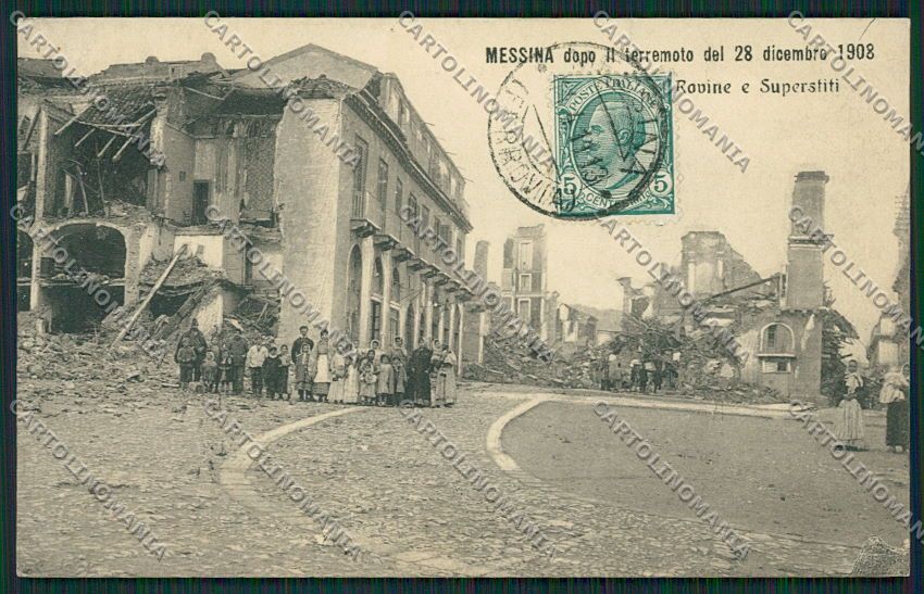 Messina Città Terremoto cartolina QQ0360 – fronte