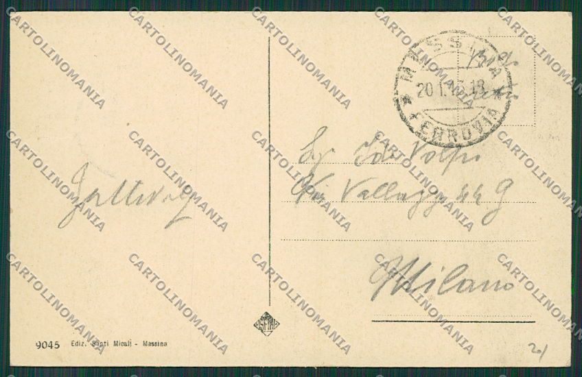 Messina Città Terremoto cartolina QQ0362 – retro