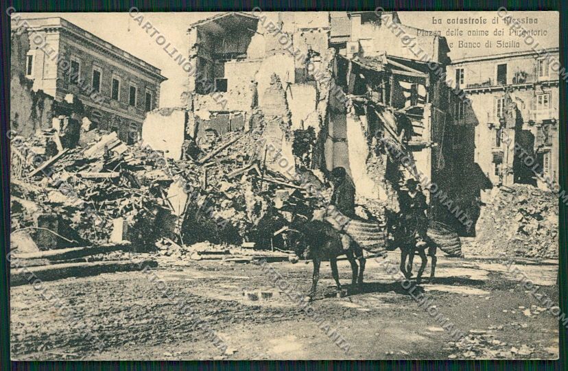 Messina Città Terremoto cartolina QQ0378 – fronte