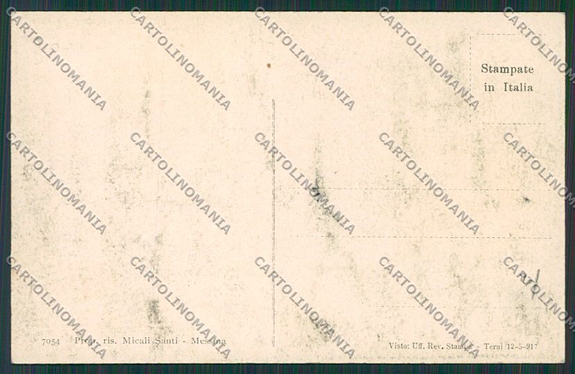 Messina Città Terremoto cartolina QQ0378 – retro