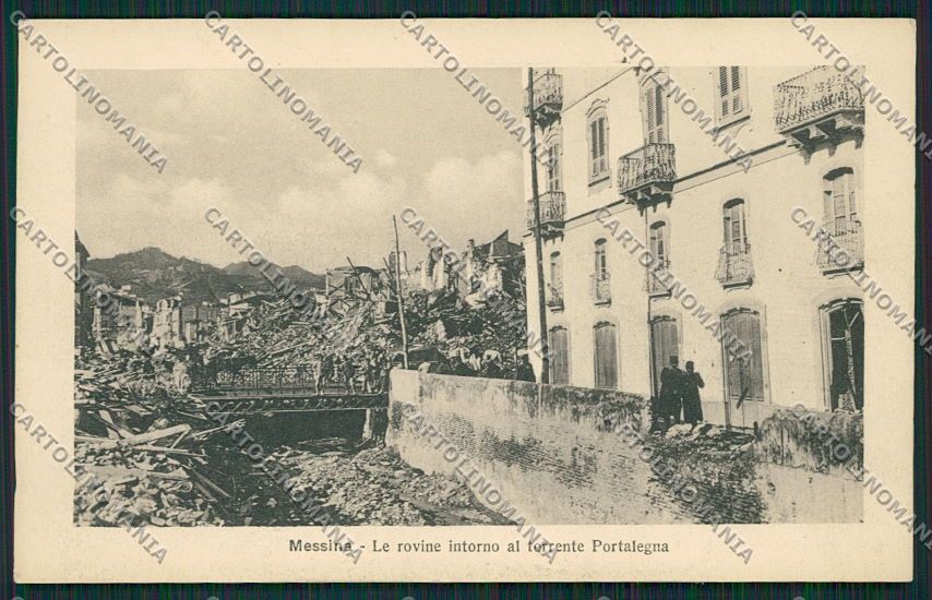 Messina Città Terremoto cartolina QQ0385 – fronte