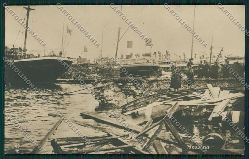 Messina Città Terremoto Foto cartolina QQ0389 – fronte