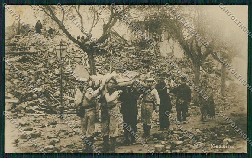 Messina Città Terremoto Foto cartolina QQ0390 – fronte
