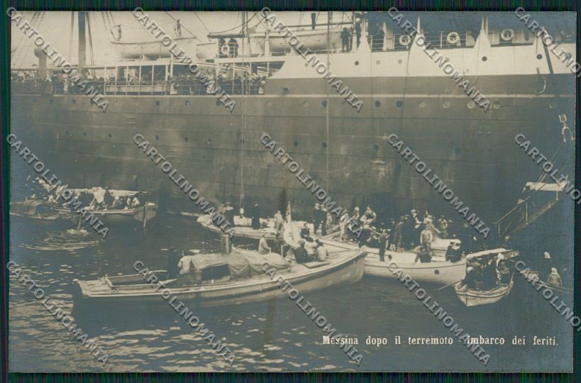 Messina Città Terremoto Foto cartolina QQ0418 – fronte