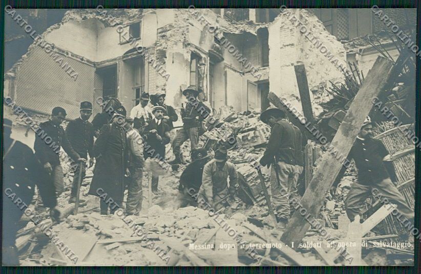 Messina Città Terremoto Foto cartolina QQ0421 – fronte