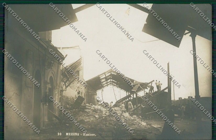 Messina Città Terremoto Foto cartolina QQ0423 – fronte