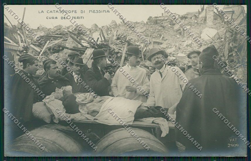Messina Città Terremoto Foto cartolina QQ0432 – fronte