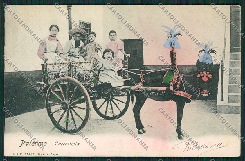 Palermo Città Carretto Siciliano cartolina QQ0452 – fronte