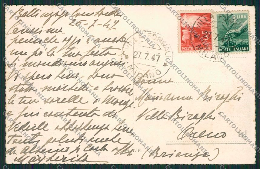 Palermo Città cartolina QQ0456 – retro