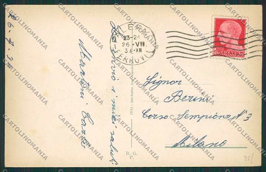 Palermo Città cartolina QQ0461 – retro