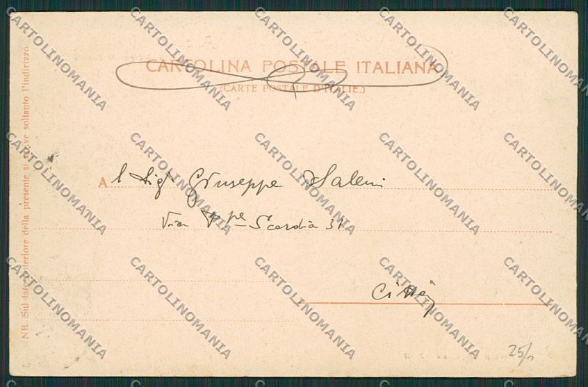 Palermo Città cartolina QQ0483 – retro