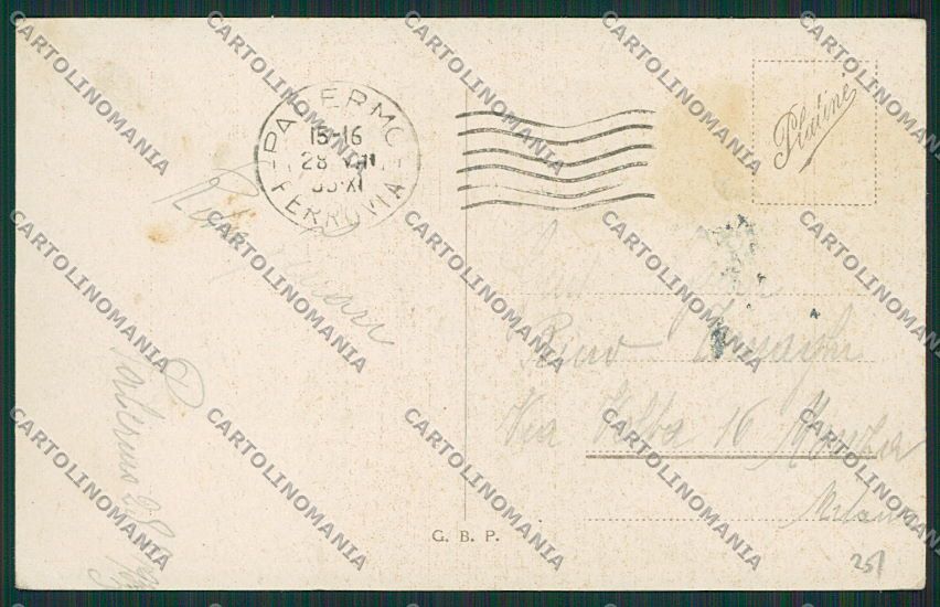 Palermo Città cartolina QQ0484 – retro