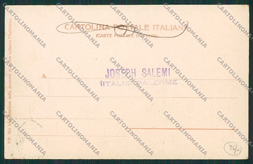 Palermo Città cartolina QQ0489 – retro