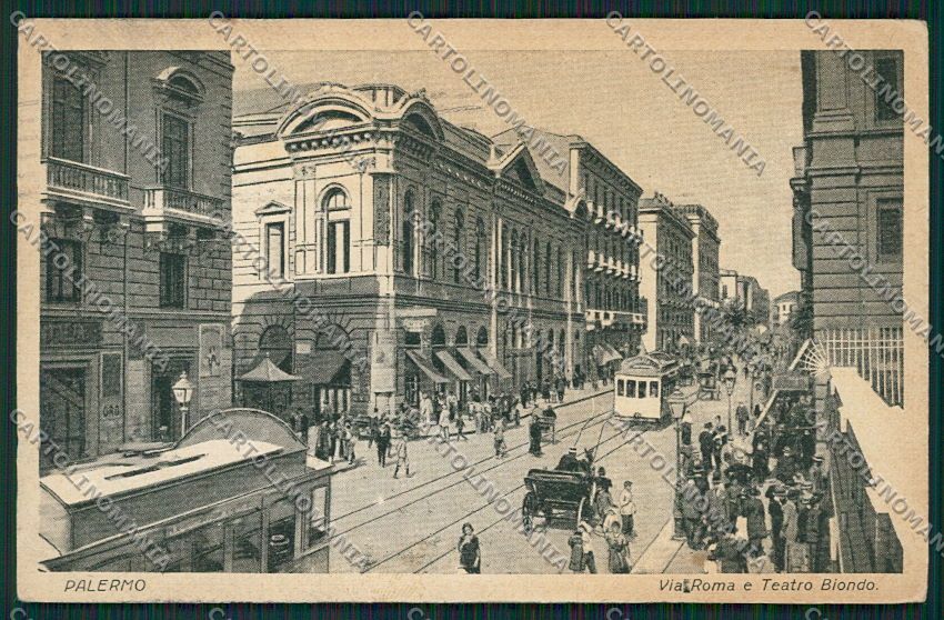 Palermo Città PIEGA cartolina QQ0497 – fronte