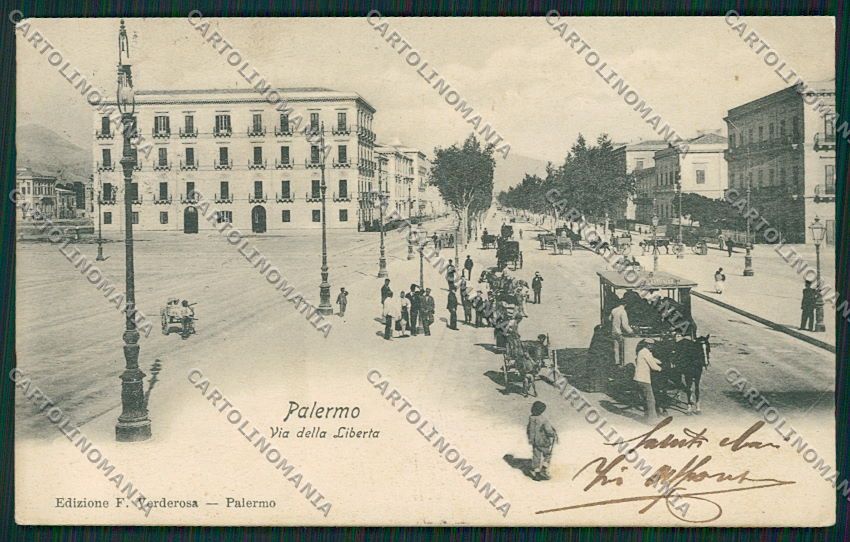 Palermo Città PIEGHINA cartolina QQ0524 – fronte