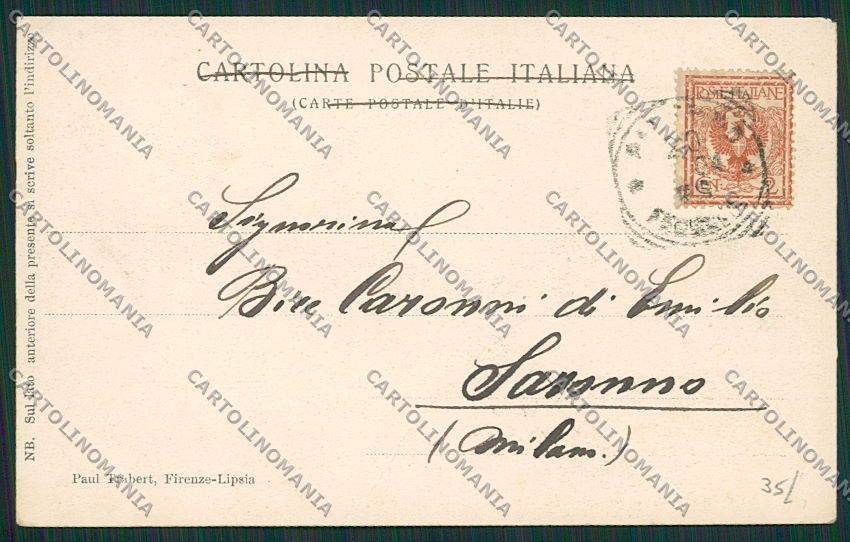 Palermo Città PIEGHINA cartolina QQ0524 – retro