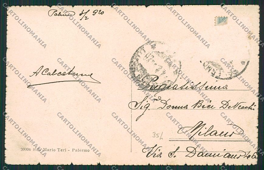 Palermo Città Saluti da ABRASA cartolina QQ0531 – retro