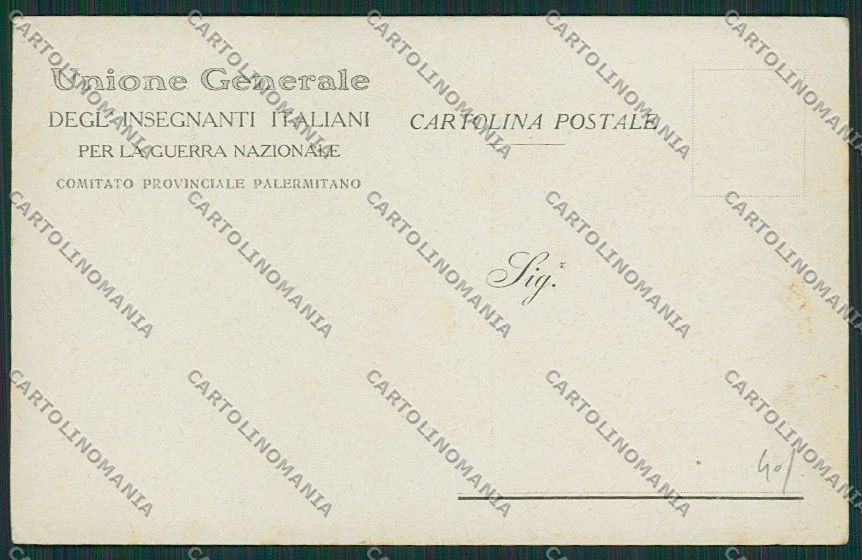Palermo Città Numismatica Insegnanti Italiani cartolina QQ0533 – retro