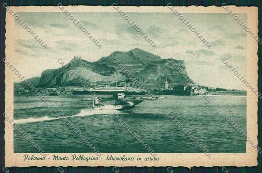 Palermo Città Idrovolante cartolina QQ0534 – fronte