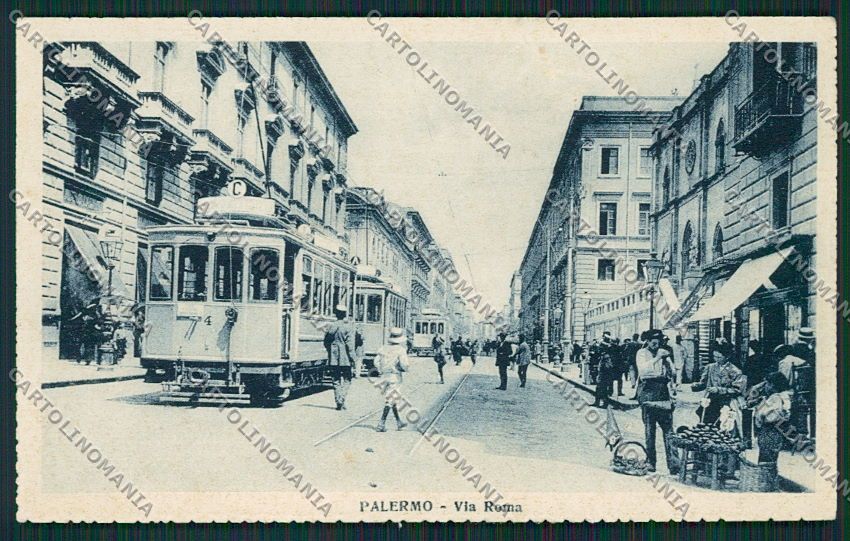 Palermo Città Tram cartolina QQ0537 – fronte