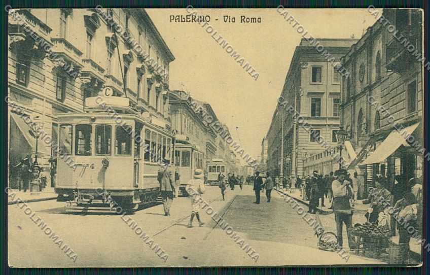 Palermo Città Tram cartolina QQ0538 – fronte
