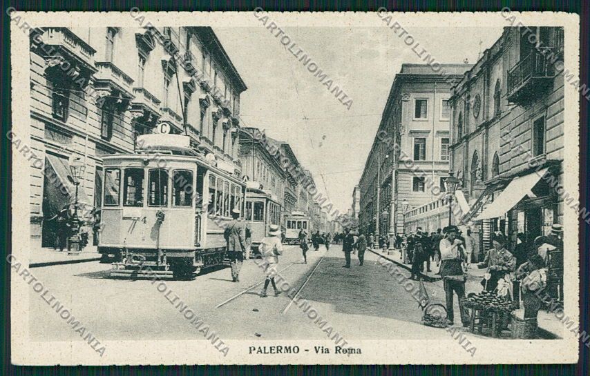 Palermo Città Tram cartolina QQ0543 – fronte