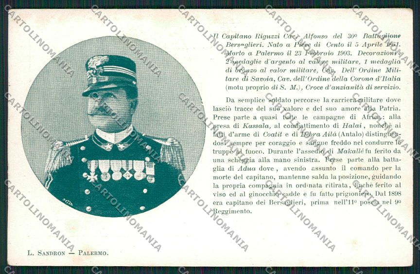 Palermo Città Bersaglieri Pieve di Cento cartolina QQ0558 – fronte