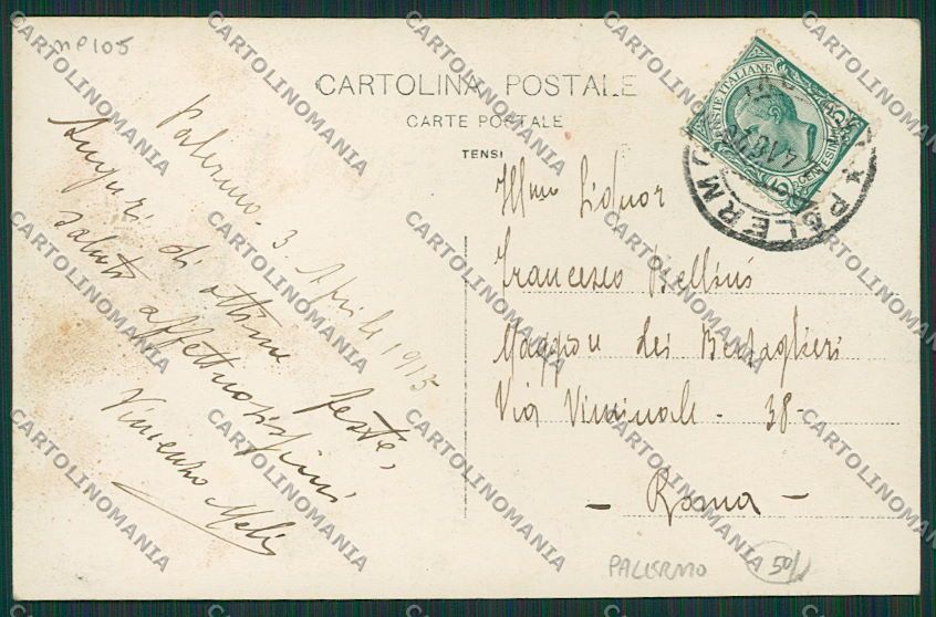Palermo Città Caserma Garibaldi Foto cartolina QQ0566 – retro