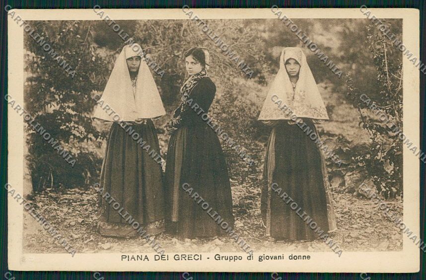Palermo Piana dei Greci Costumi cartolina QQ0578 – fronte