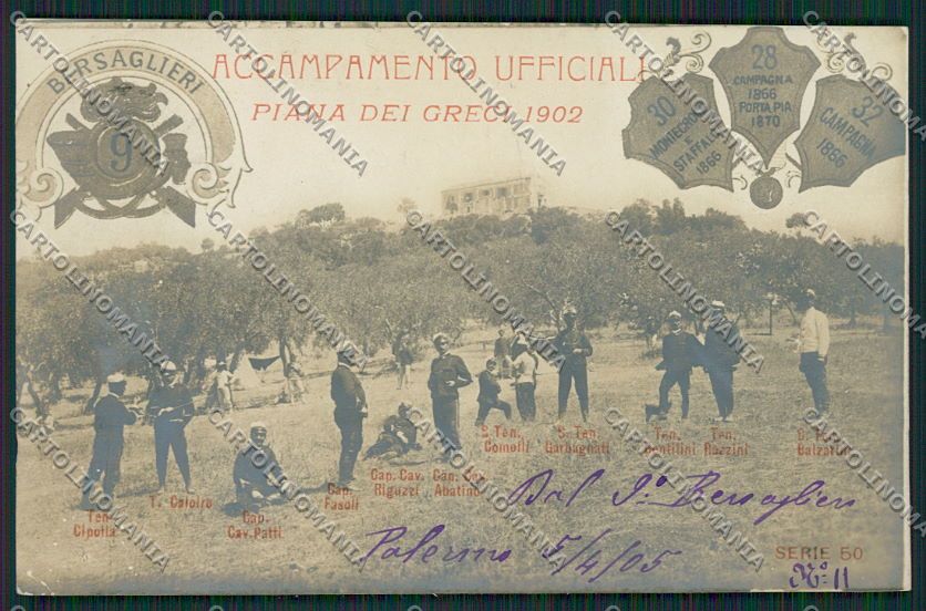 Palermo Piana dei Greci Bersaglieri Foto cartolina QQ0604 – fronte