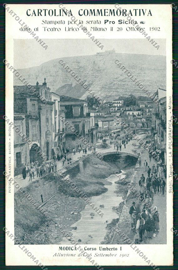 Ragusa Modica Alluvione 1902 cartolina QQ0621 – fronte
