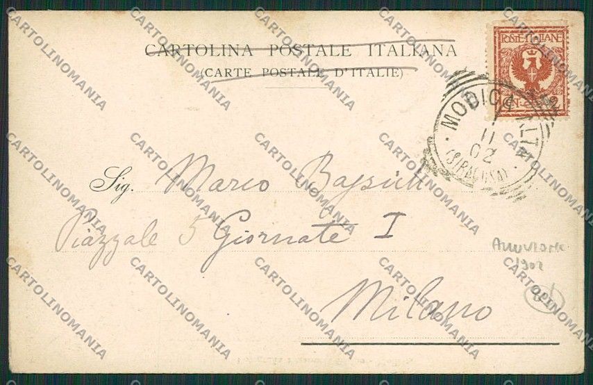 Ragusa Modica Alluvione 1902 cartolina QQ0626 – retro