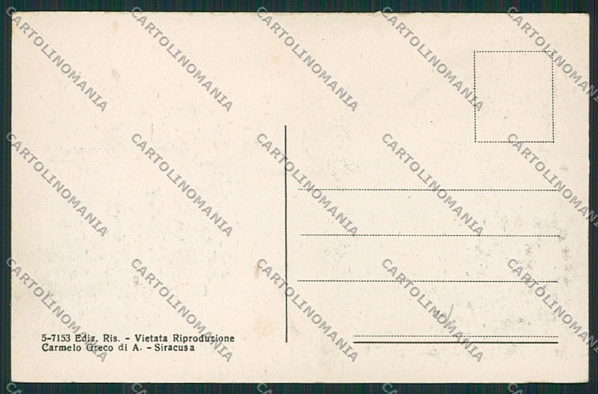 Siracusa Città Saluti da cartolina QQ0643 – retro