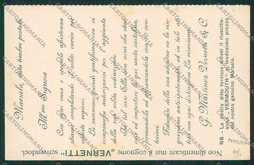 Trapani Marsala cartolina QQ0746 – retro