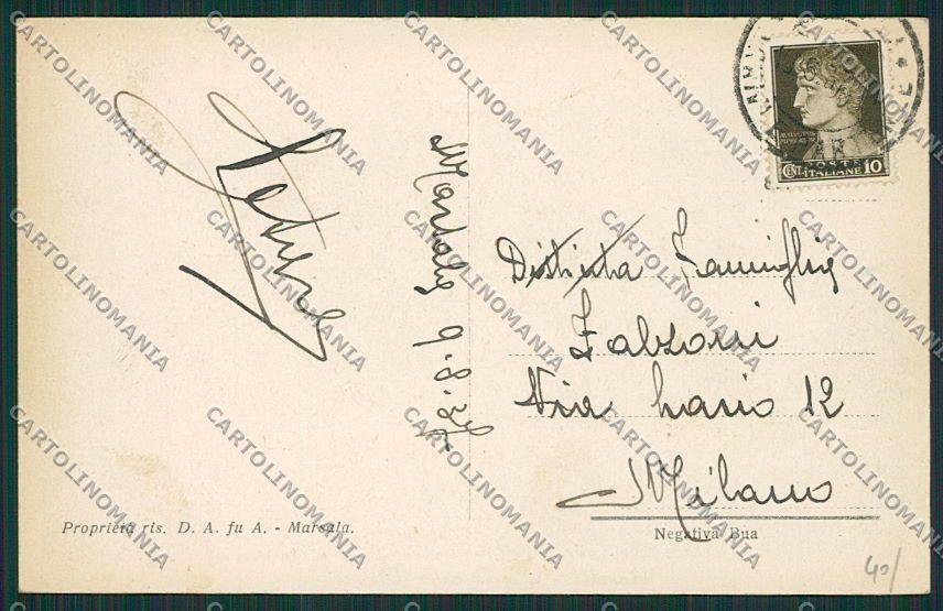Trapani Marsala cartolina QQ0747 – retro