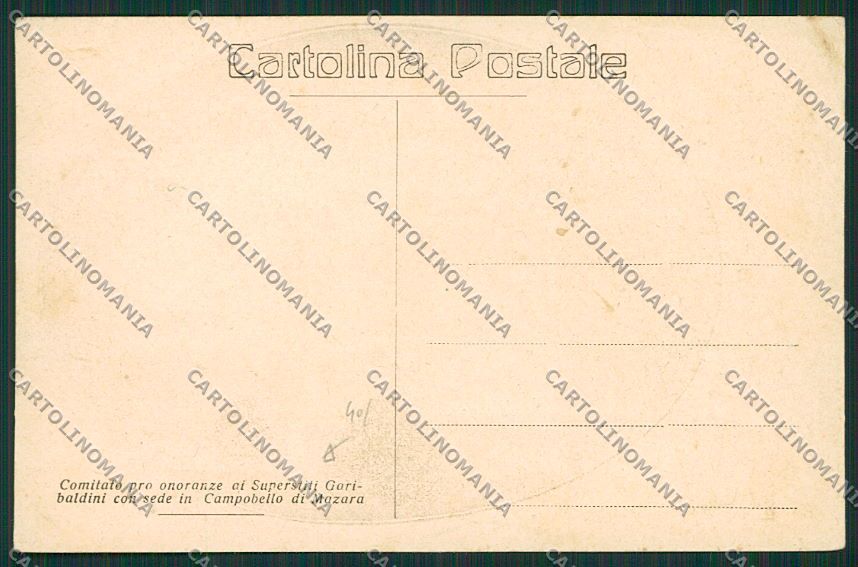 Trapani Campobello di Mazara Garibaldi cartolina QQ0766 – retro