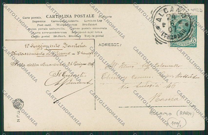 Trapani Alcamo Fanteria NPG Foto cartolina QQ0777 – retro