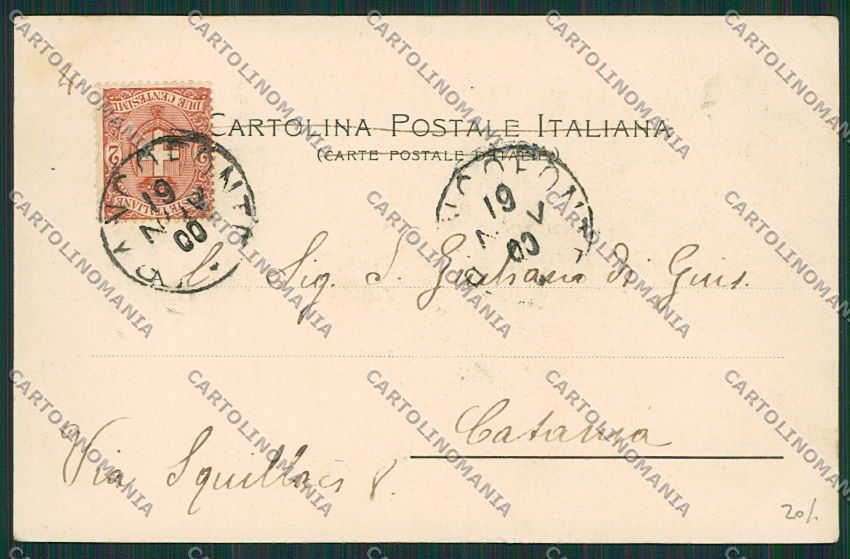 Palermo Costumi Siciliani Asino cartolina QQ0798 – retro