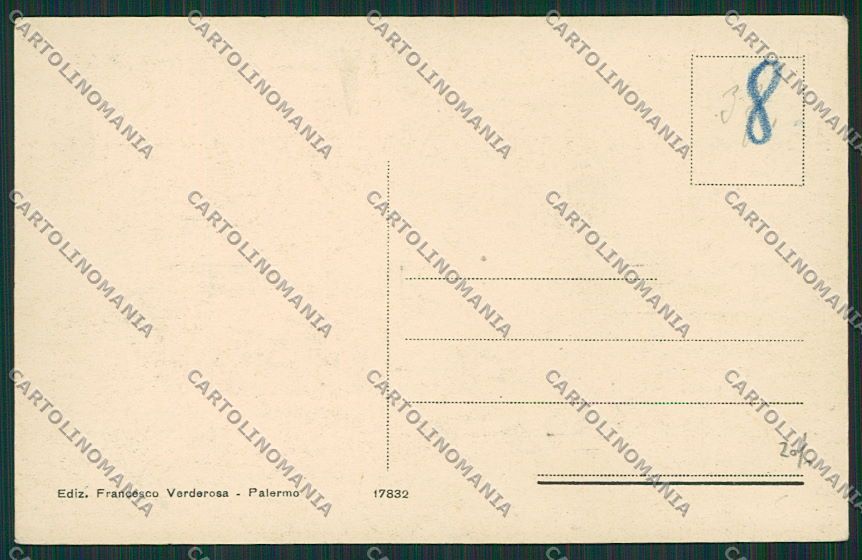 Palermo Costumi Siciliani Asino cartolina QQ0799 – retro