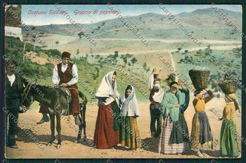 Palermo Costumi Siciliani cartolina QQ0817 – fronte