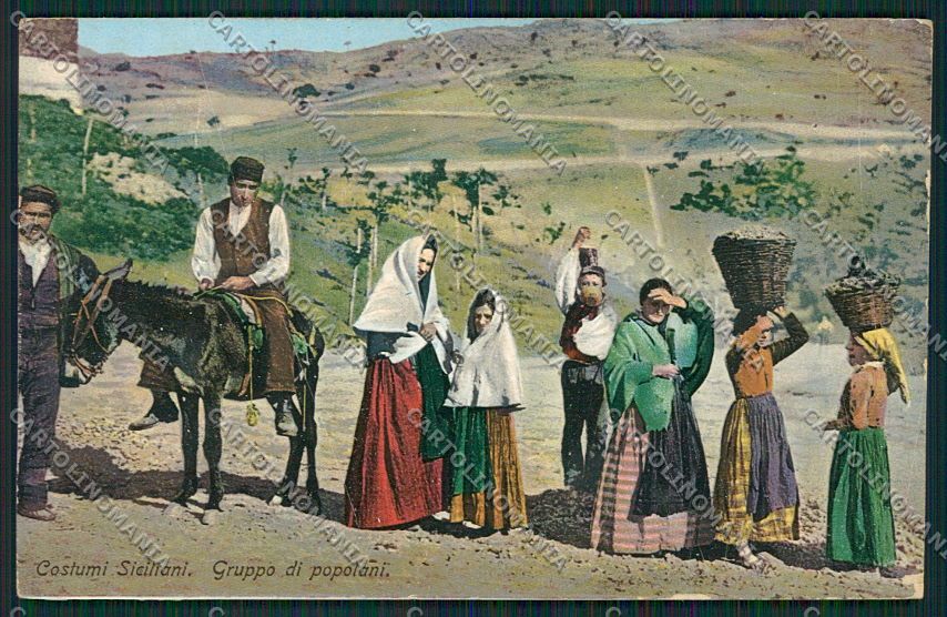 Palermo Costumi Siciliani cartolina QQ0818 – fronte