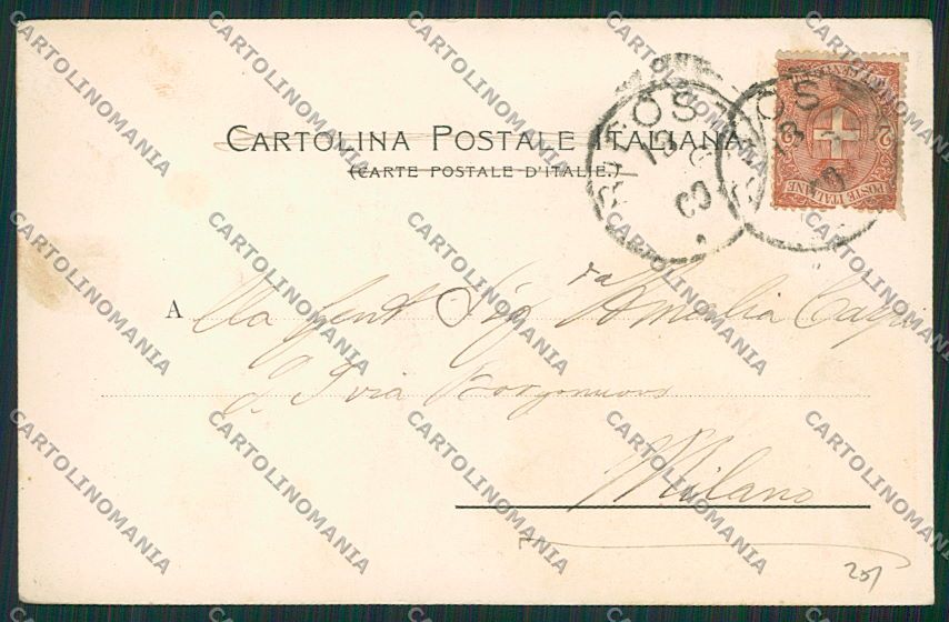 Palermo Costumi Siciliani Asino cartolina QQ0820 – retro