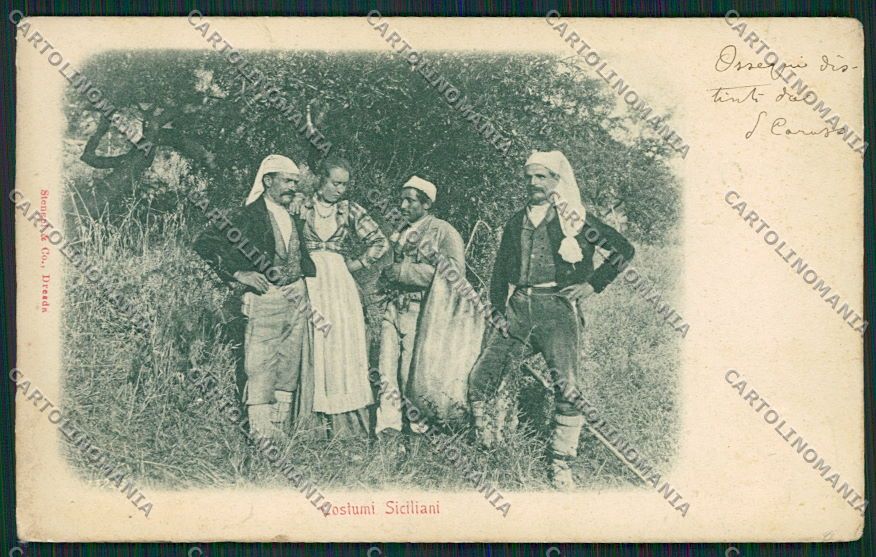 Palermo Costumi Siciliani cartolina QQ0821 – fronte